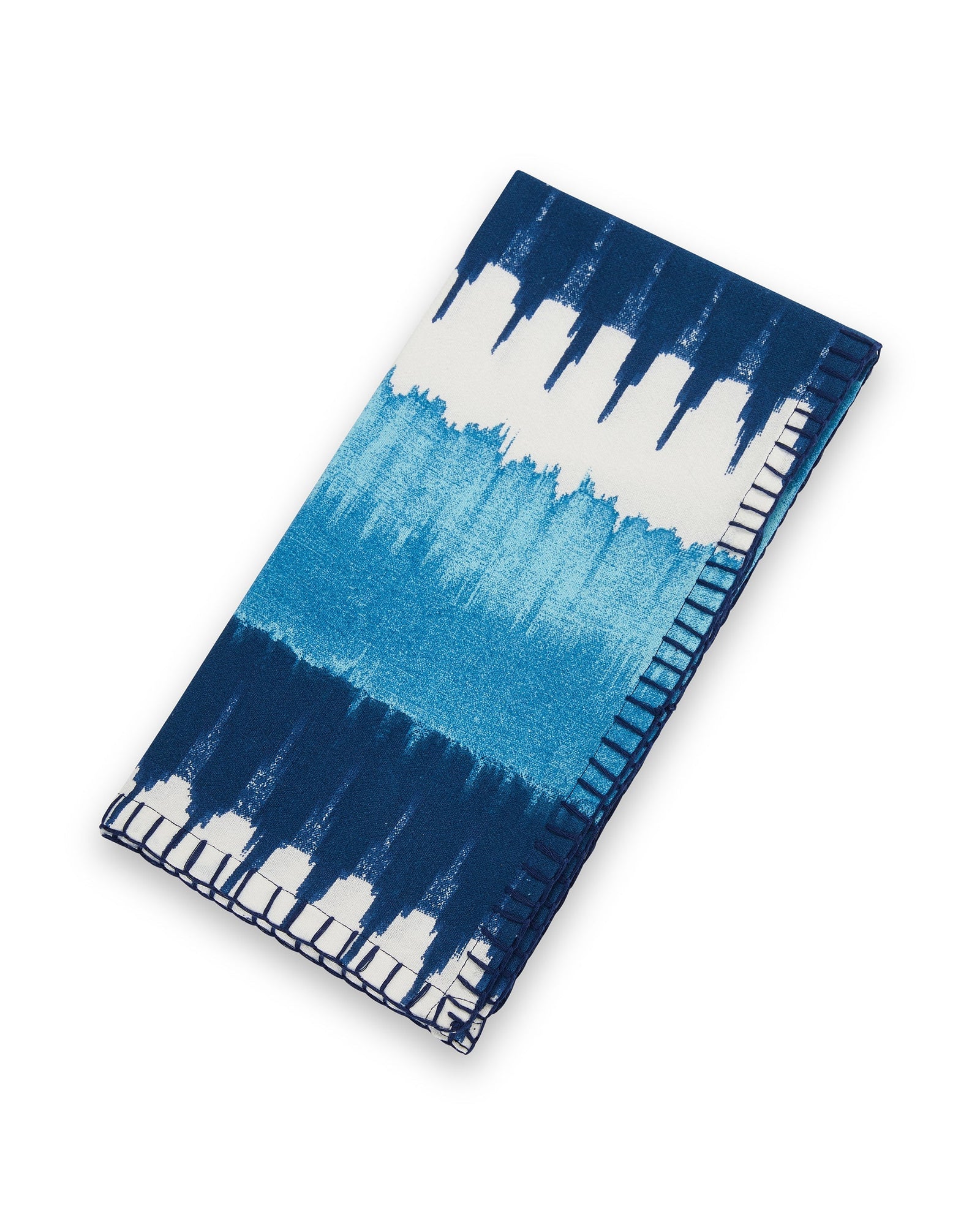 Dinner Napkins Set of 4, Ikat Stripe Navy