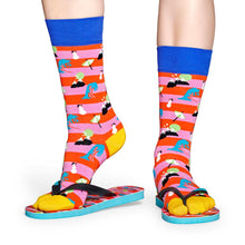 Nature Toe Sock + Flip Flop, Red/Pink