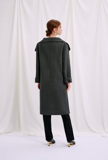 Petite Studio‘s Raven Wool Coat in Charcoal