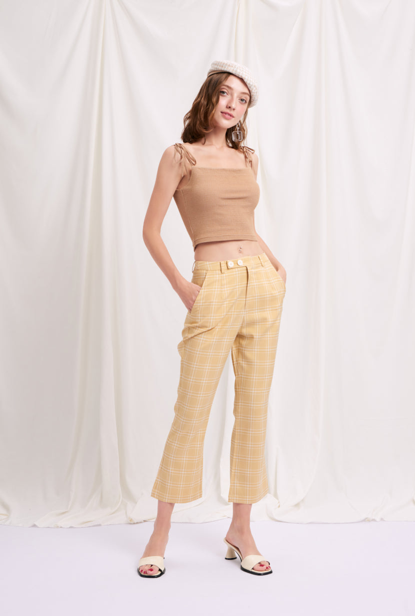 tank top-square neck tank-petite fashion-petite girls-Spring 2021-Arlo Top - Beige-Petite Studio NYC