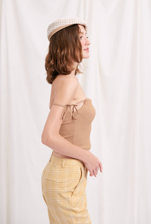 tank top-square neck tank-petite fashion-petite girls-Spring 2021-Arlo Top - Beige-Petite Studio NYC