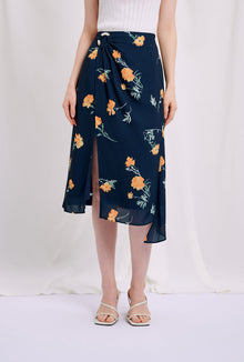 Petite Studio's Nova Skirt in Navy Floral