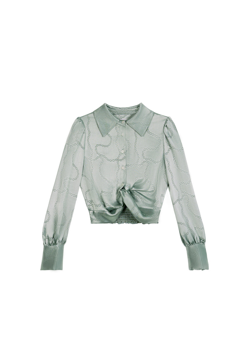 Petite Studio's Briella Blouse in Sage