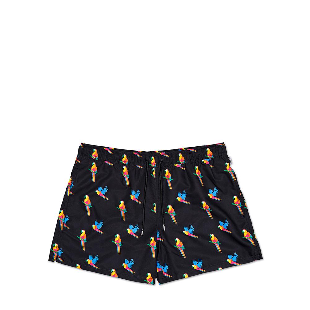 Parrot Swim Shorts, Black