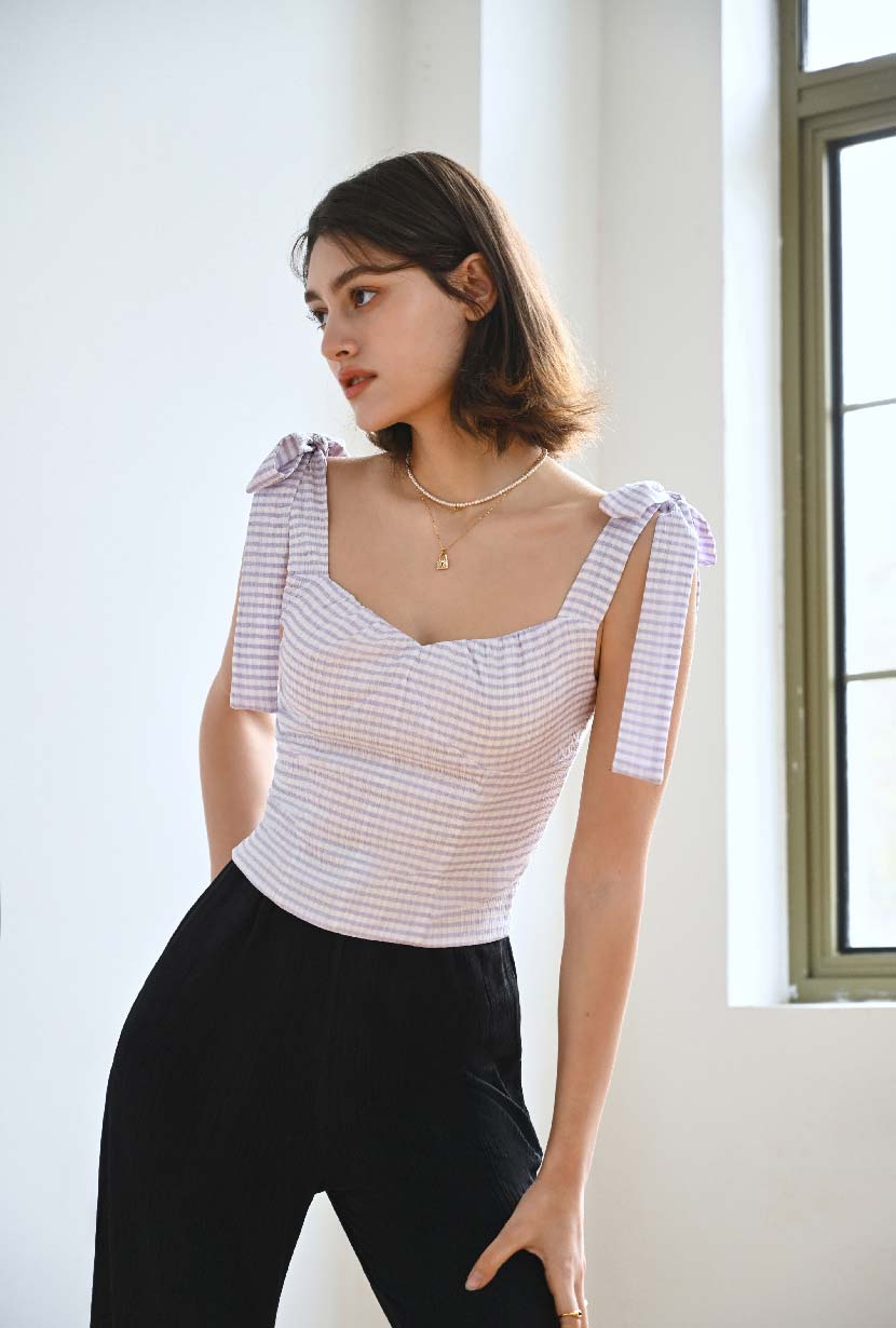 Petite Studio's Lucille Top in Gingham