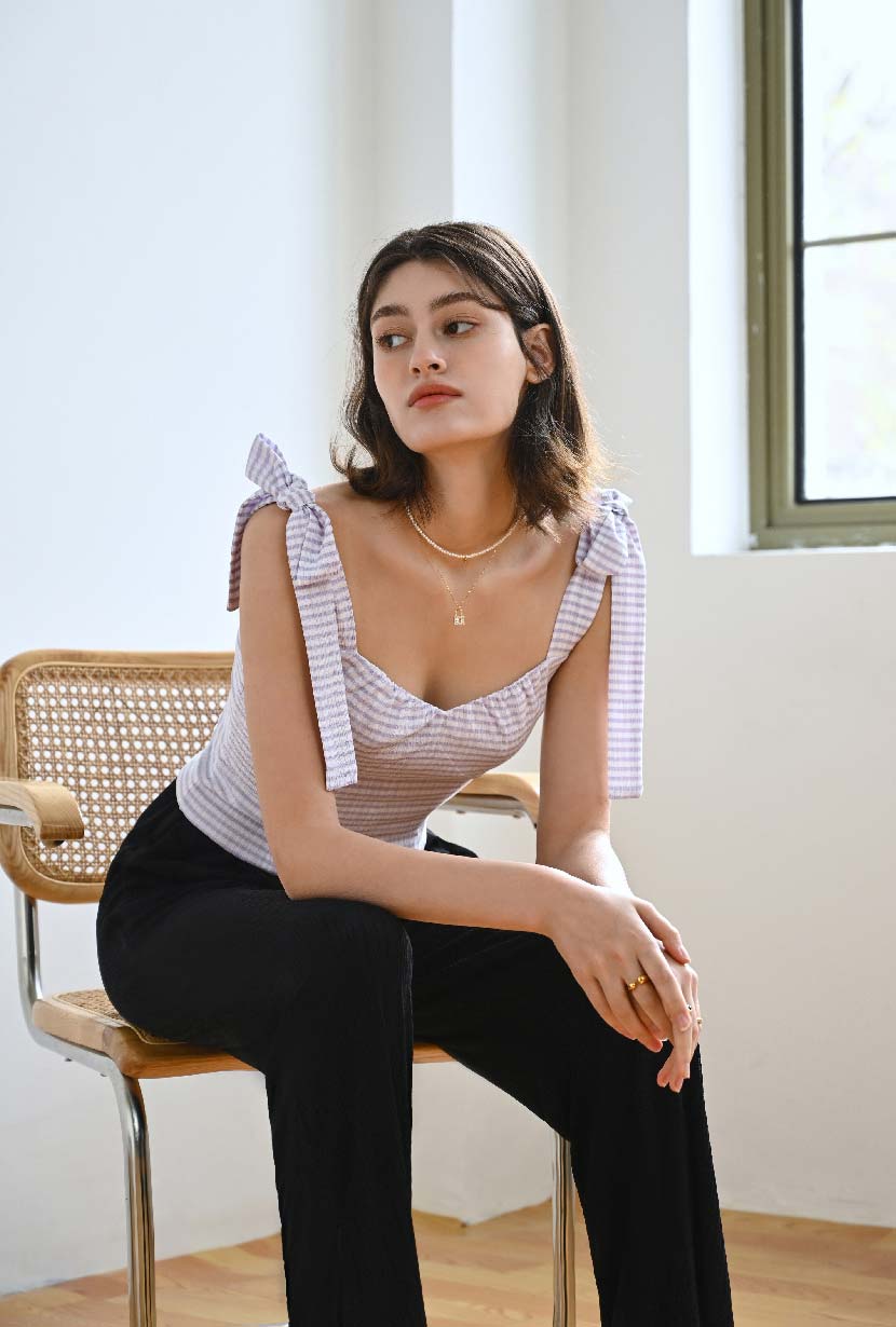 Petite Studio's Lucille Top in Gingham