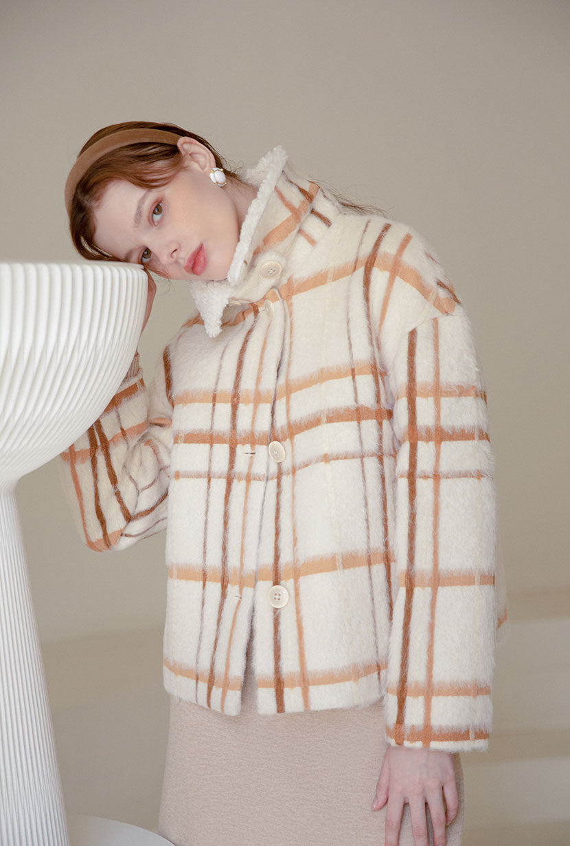 Petite Studio's Rumi Wool Jacket in Plaid