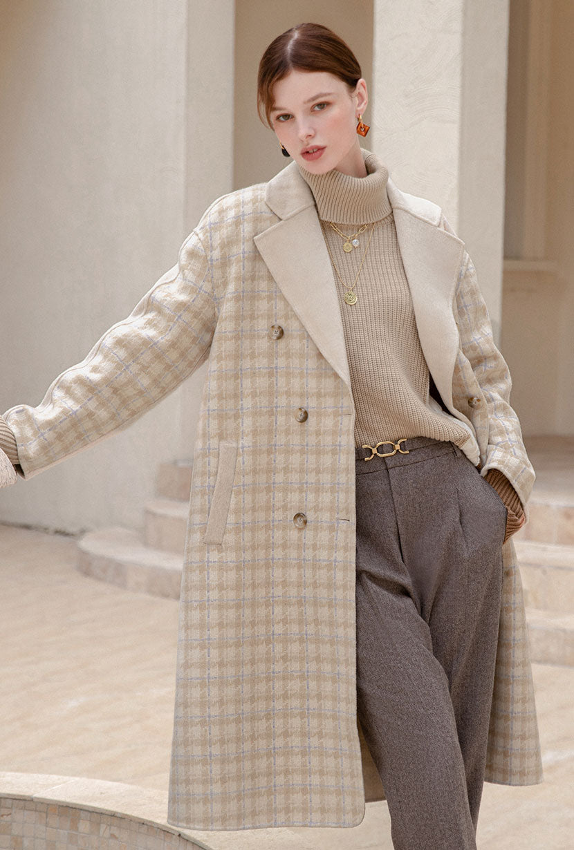 Petite Studio's Teagan Wool Coat in Plaid