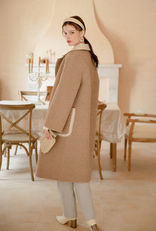 Petite Studio's Sienna Reversible Coat in Camel and Ivory