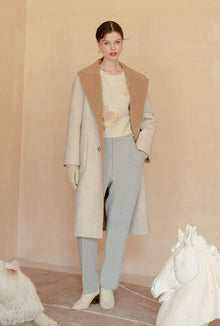Petite Studio's Sienna Reversible Coat in Camel and Ivory