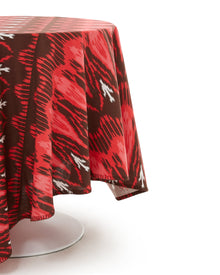 Round Tablecloth, Dylan Ikat Coral