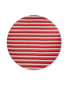 Round Tablecloth, Ikat Stripe Coral