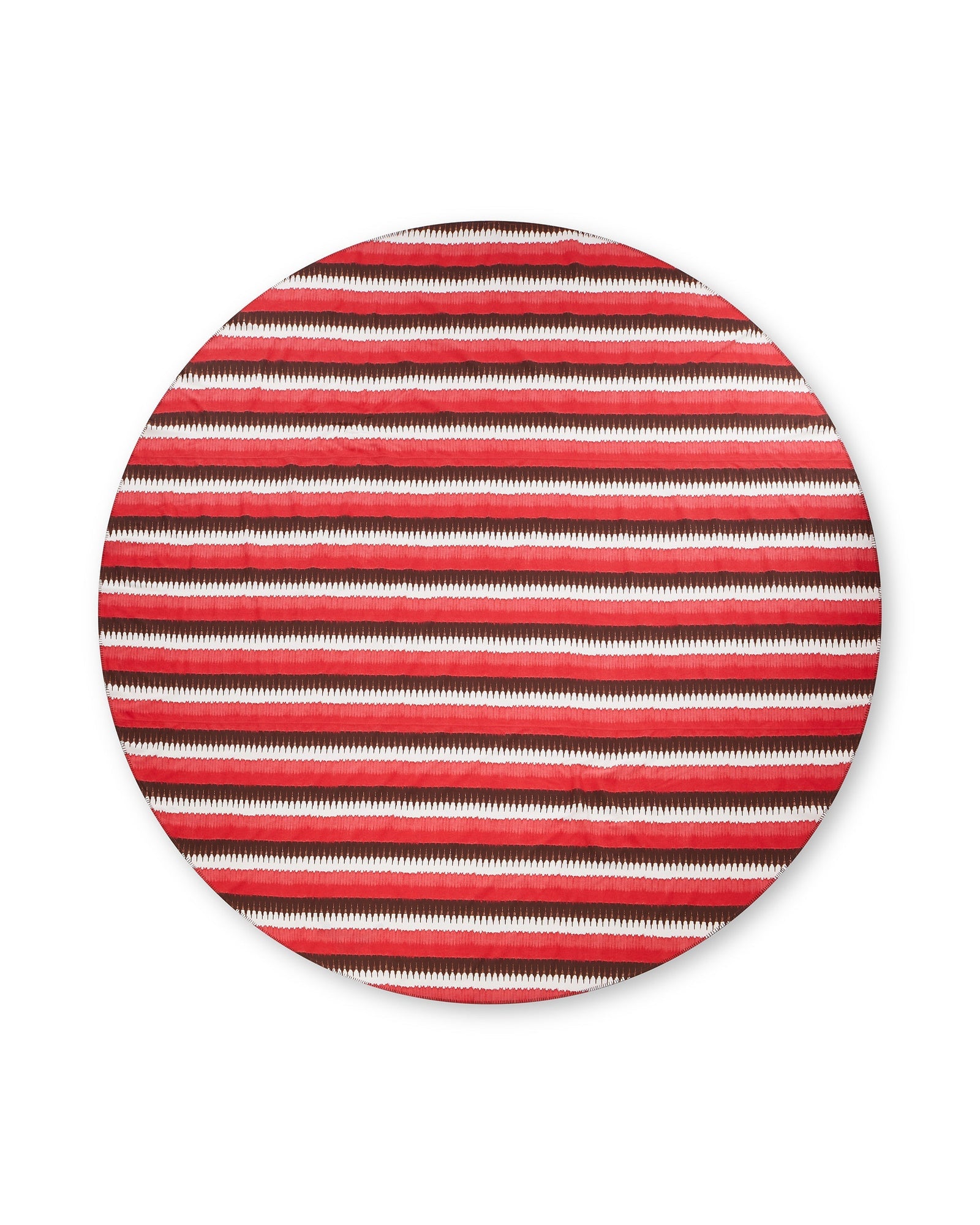 Round Tablecloth, Ikat Stripe Coral