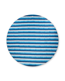 Round Tablecloth, Ikat Stripe Navy