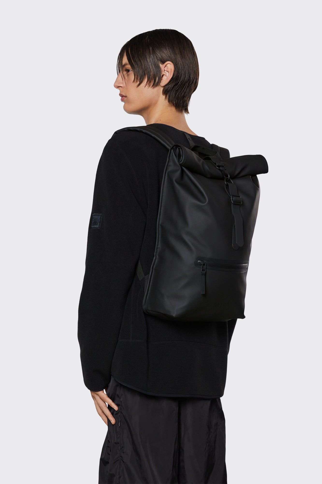 Rolltop Rucksack, Black