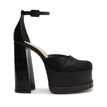 Luann Crocodile-Embossed Leather Pump