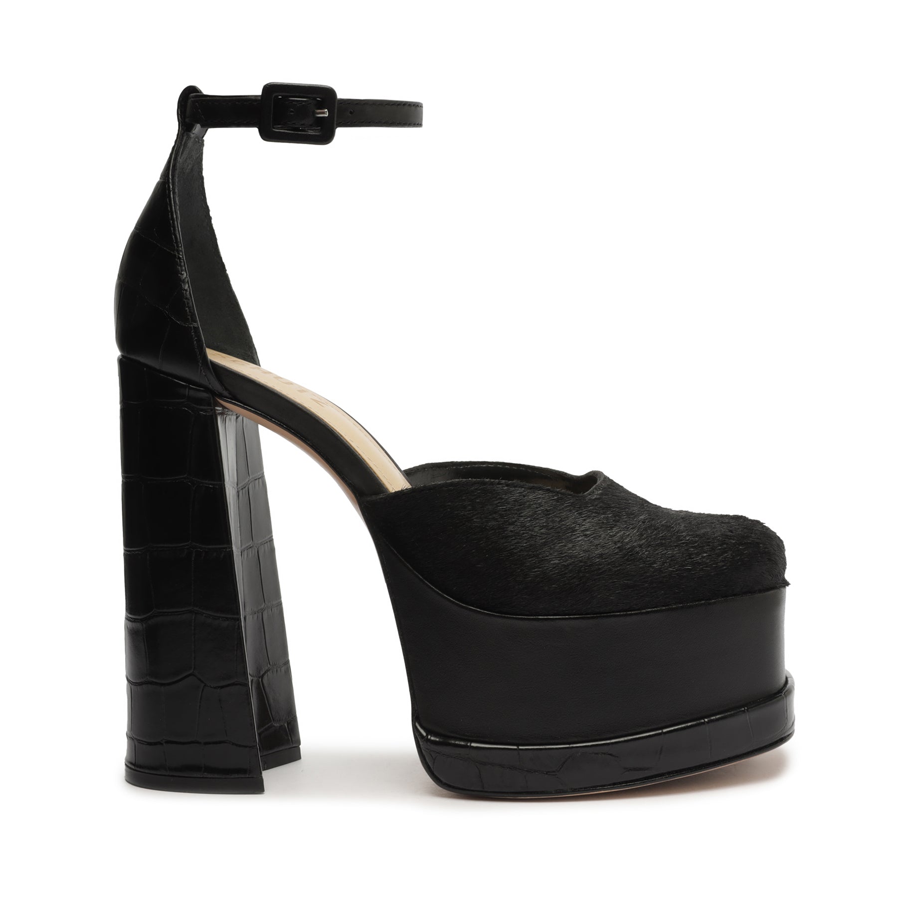 Luann Crocodile-Embossed Leather Pump