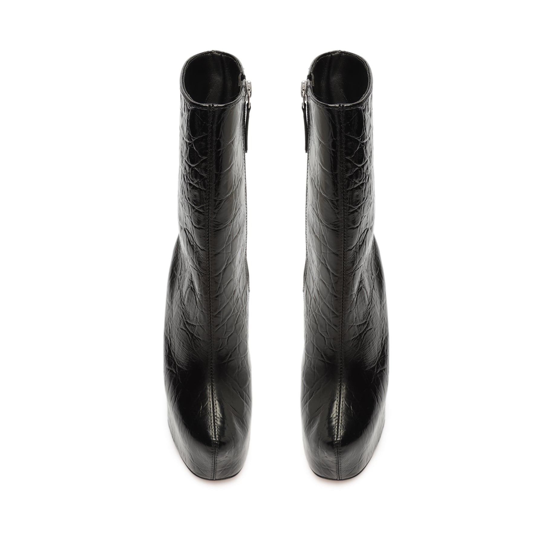 Leighton Crocodile-Embossed Leather Bootie