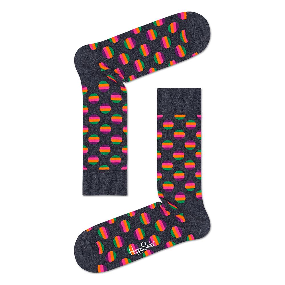 Sunrise Dot Sock, Dark Gray