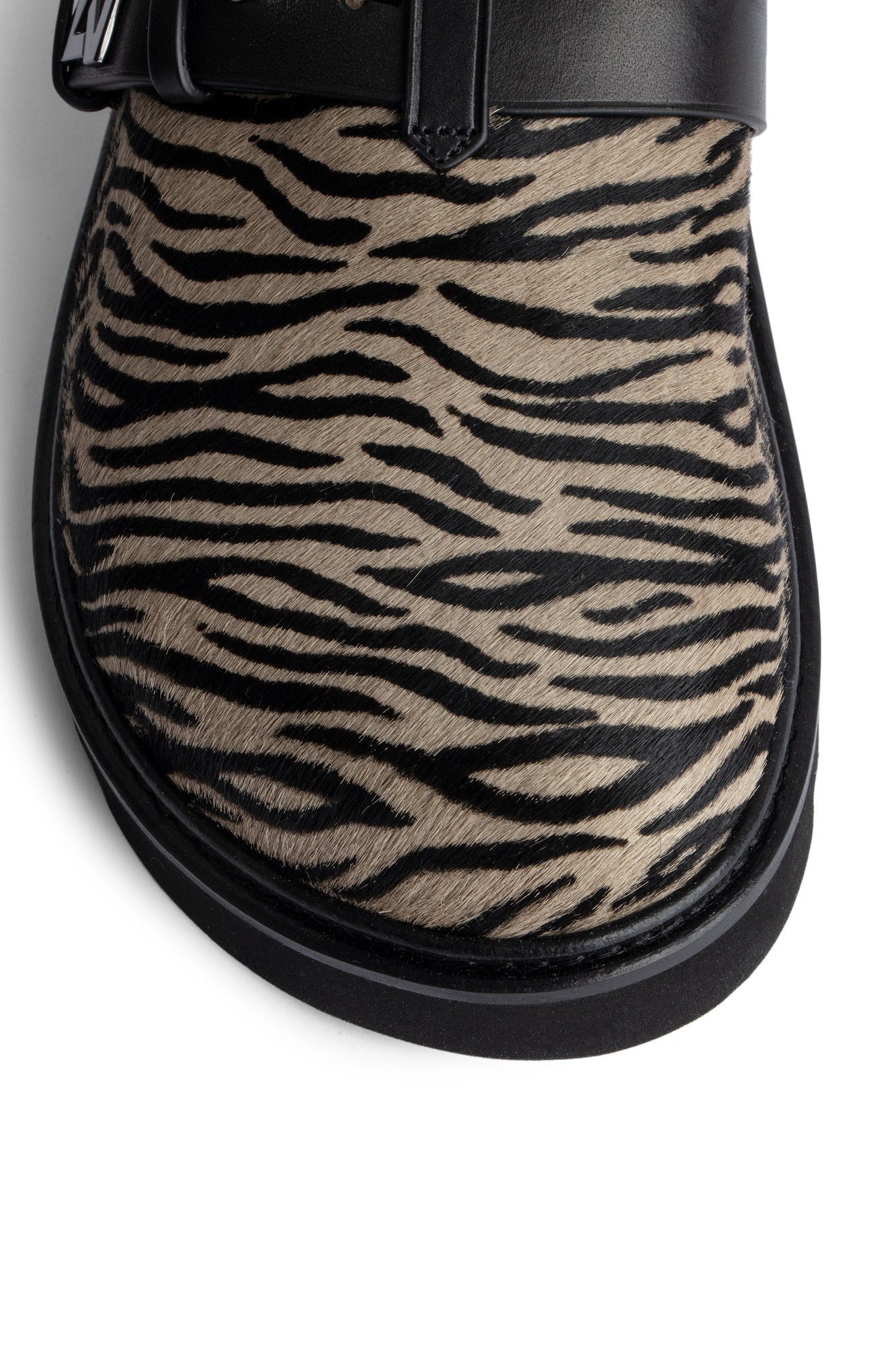 Alpha Mule Zebra Printed Cowsk