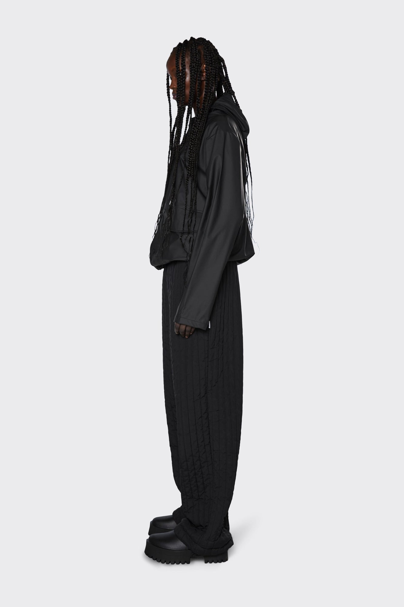 Short Hooded Coat, Black