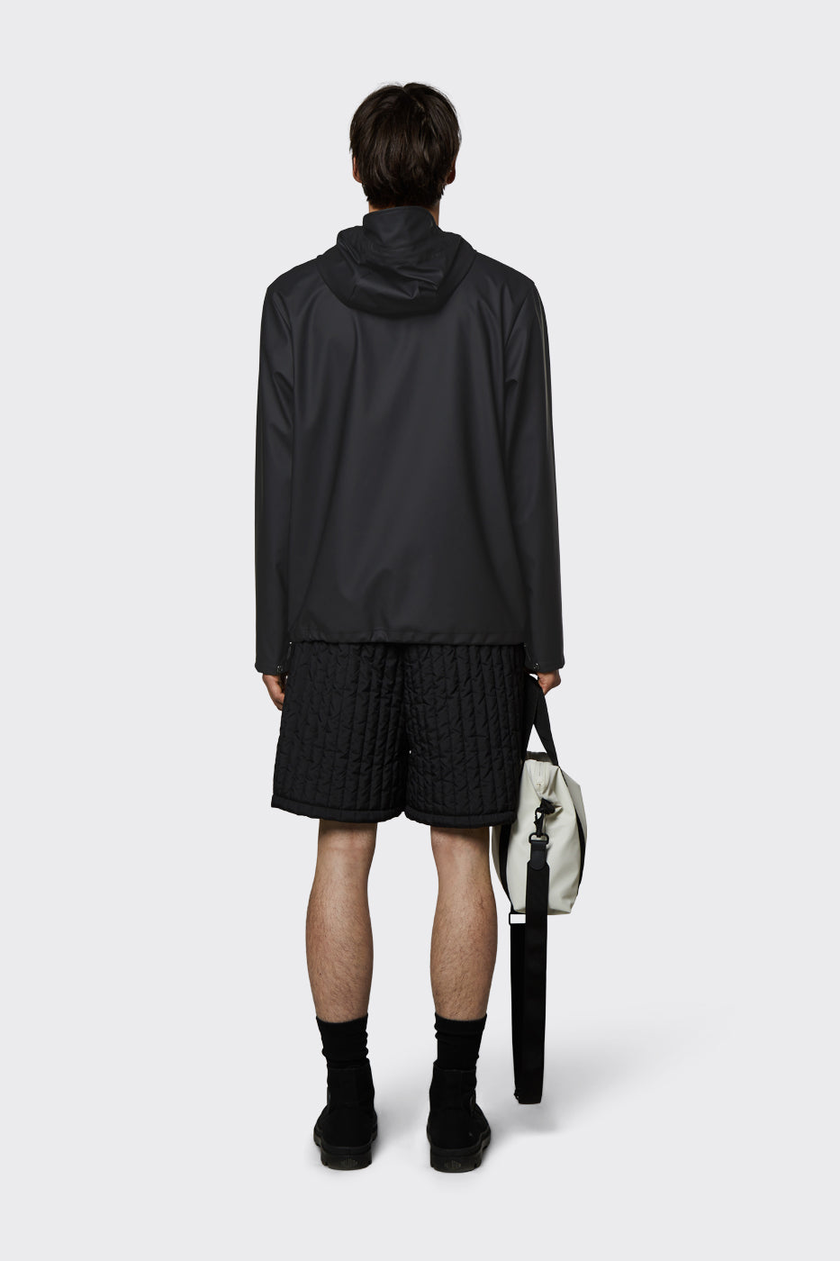 Short Hooded Coat, Black