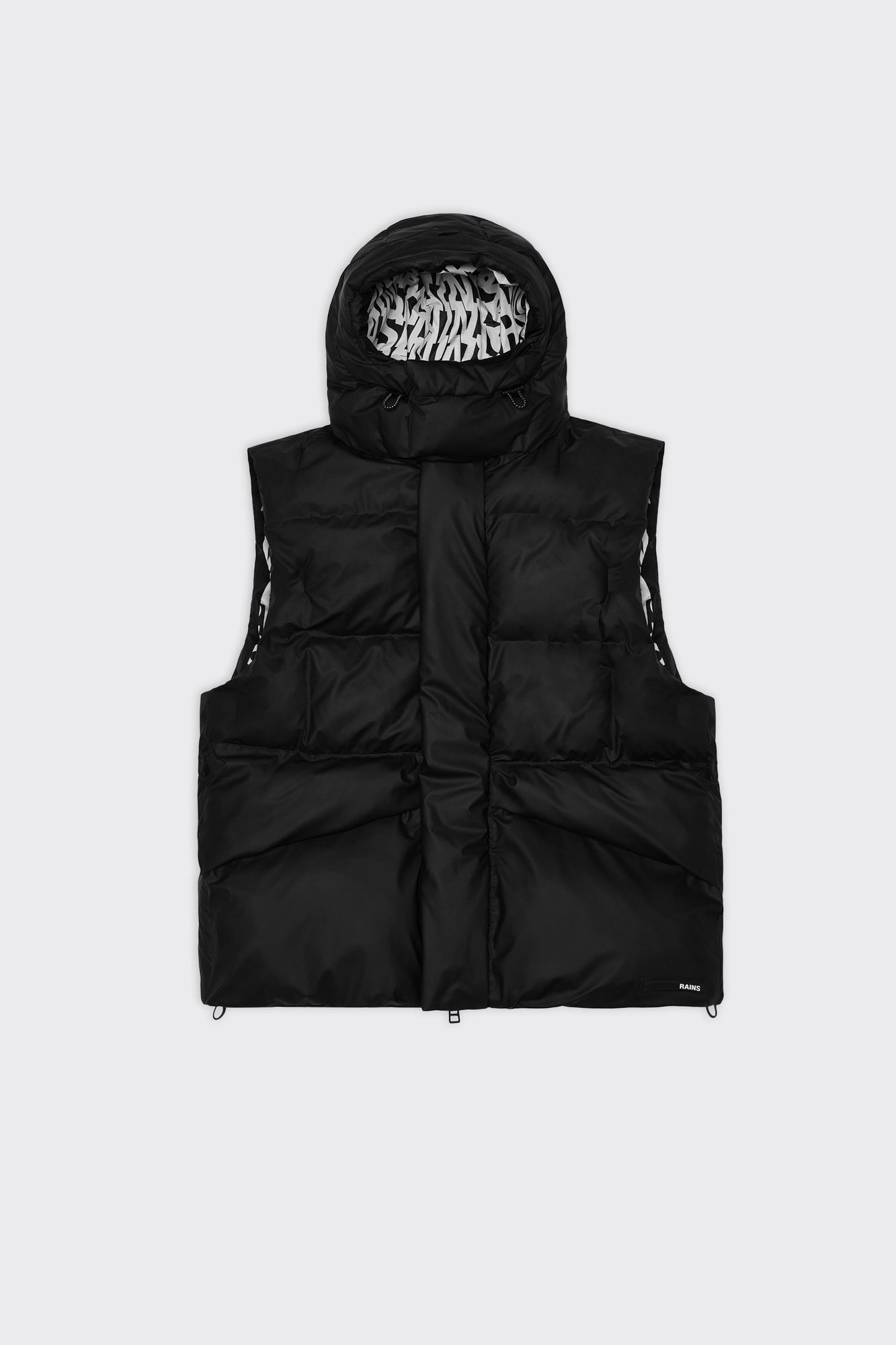 Show Block Puffer Vest, Black