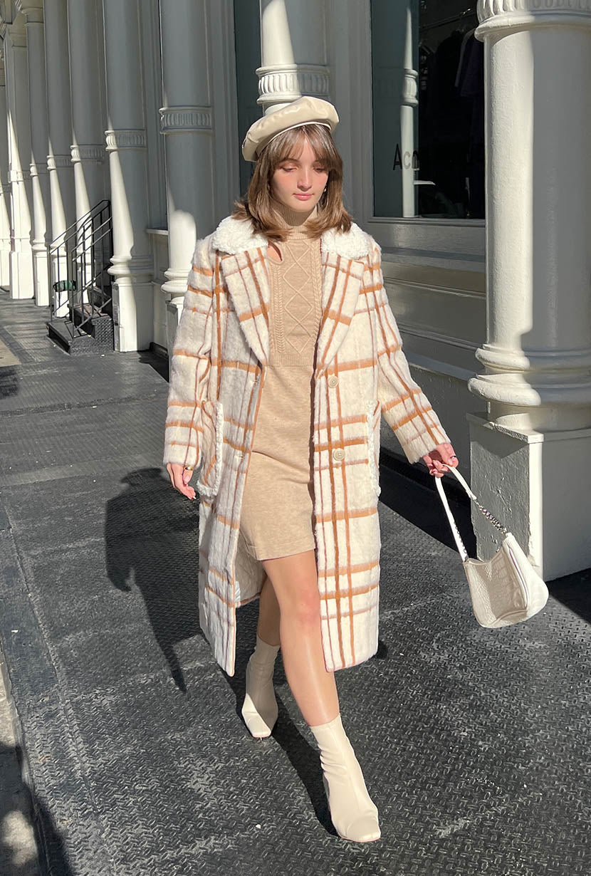 Petite Studio's Sienna Wool Coat in Plaid