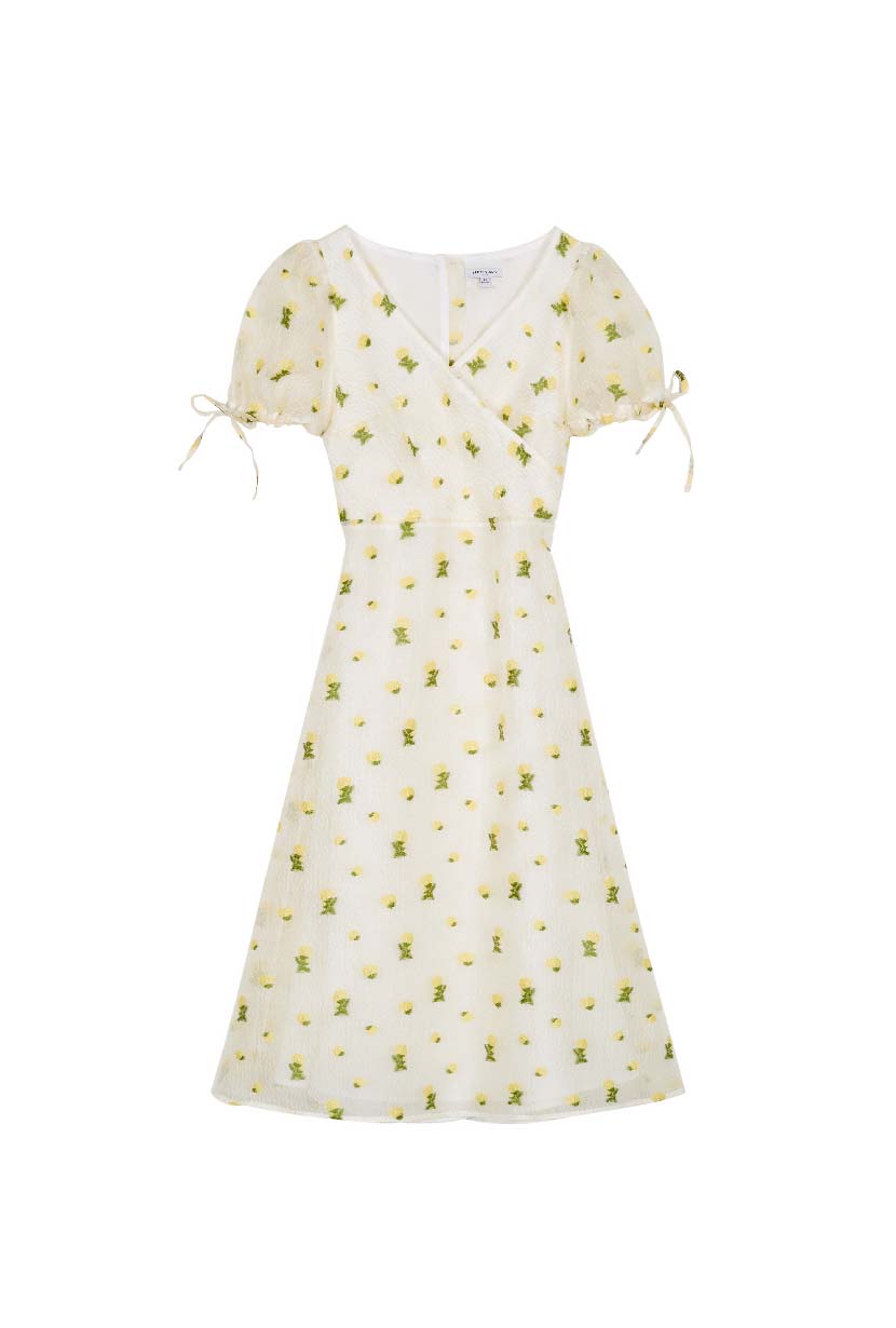 Petite Studio's Lottie Dress in Ivory Organza