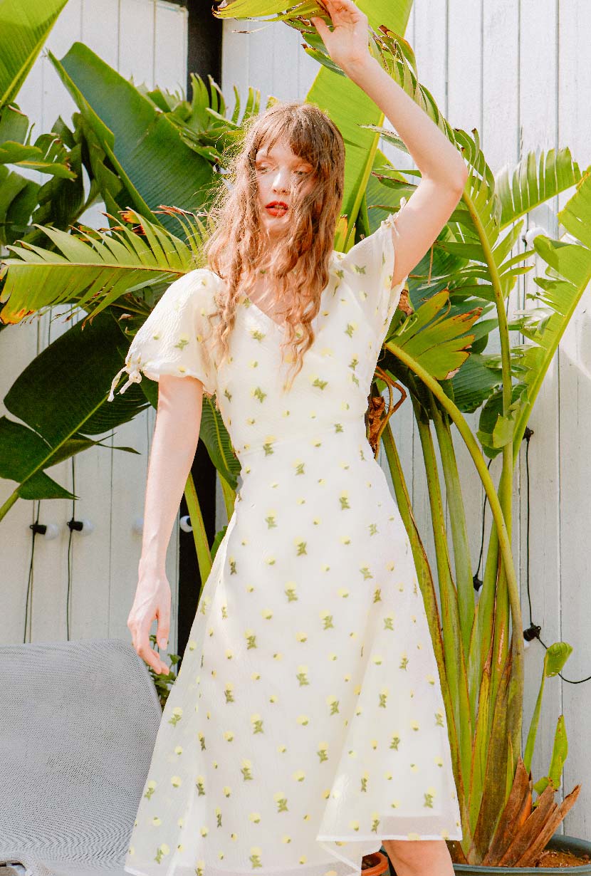 Petite Studio's Lottie Dress in Ivory Organza