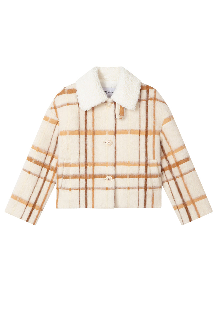 Petite Studio's Rumi Wool Jacket in Plaid