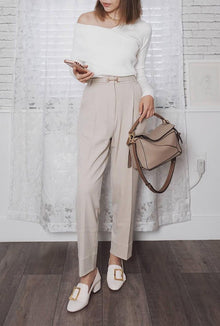 Petite Studio's Office-Appropriate Ren Pants in Ivory