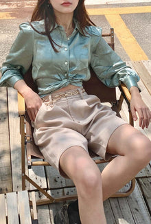 Petite Studio's Briella Blouse in Sage