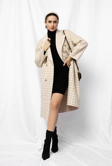 Petite Studio's Teagan Wool Coat in Plaid