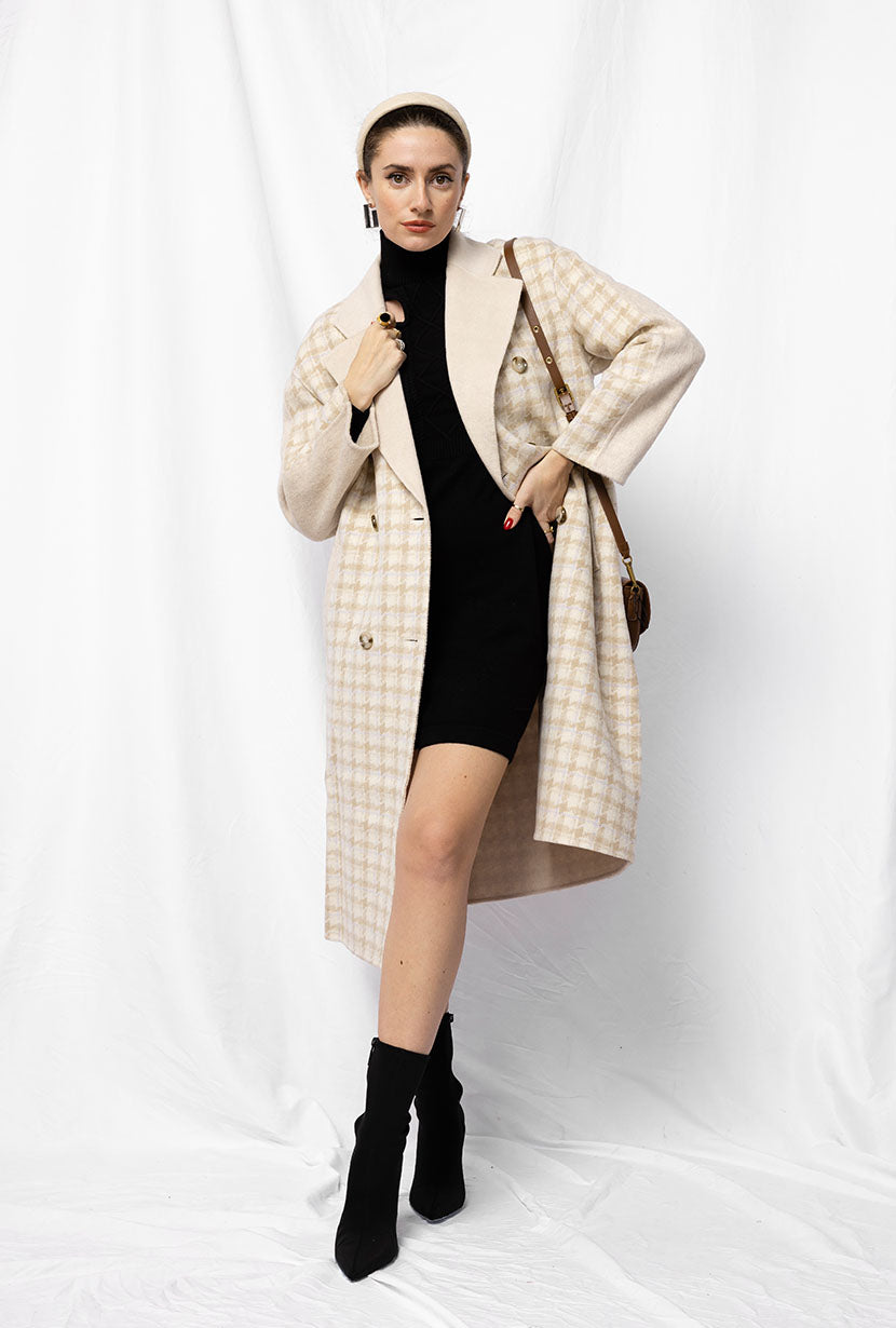 Petite Studio's Teagan Wool Coat in Plaid