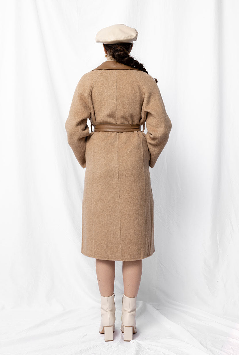 Petite Studio's Delphine Wool Coat in Camel
