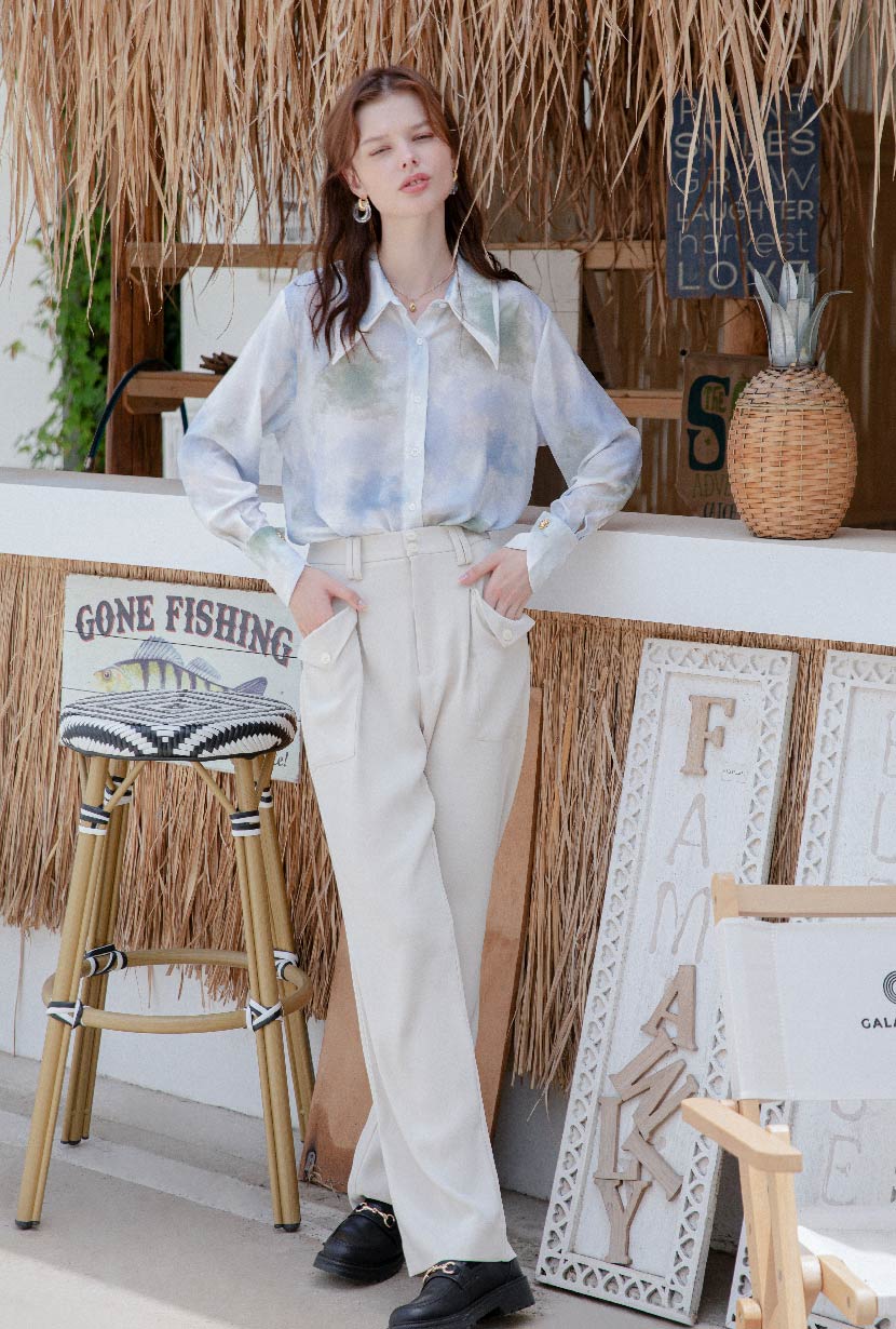 Petite Studio's Leighton Pants in Ivory