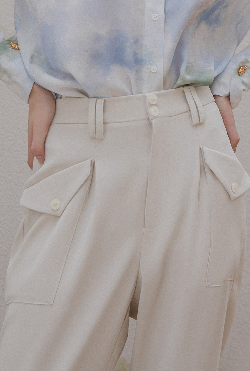 Petite Studio's Leighton Pants in Ivory