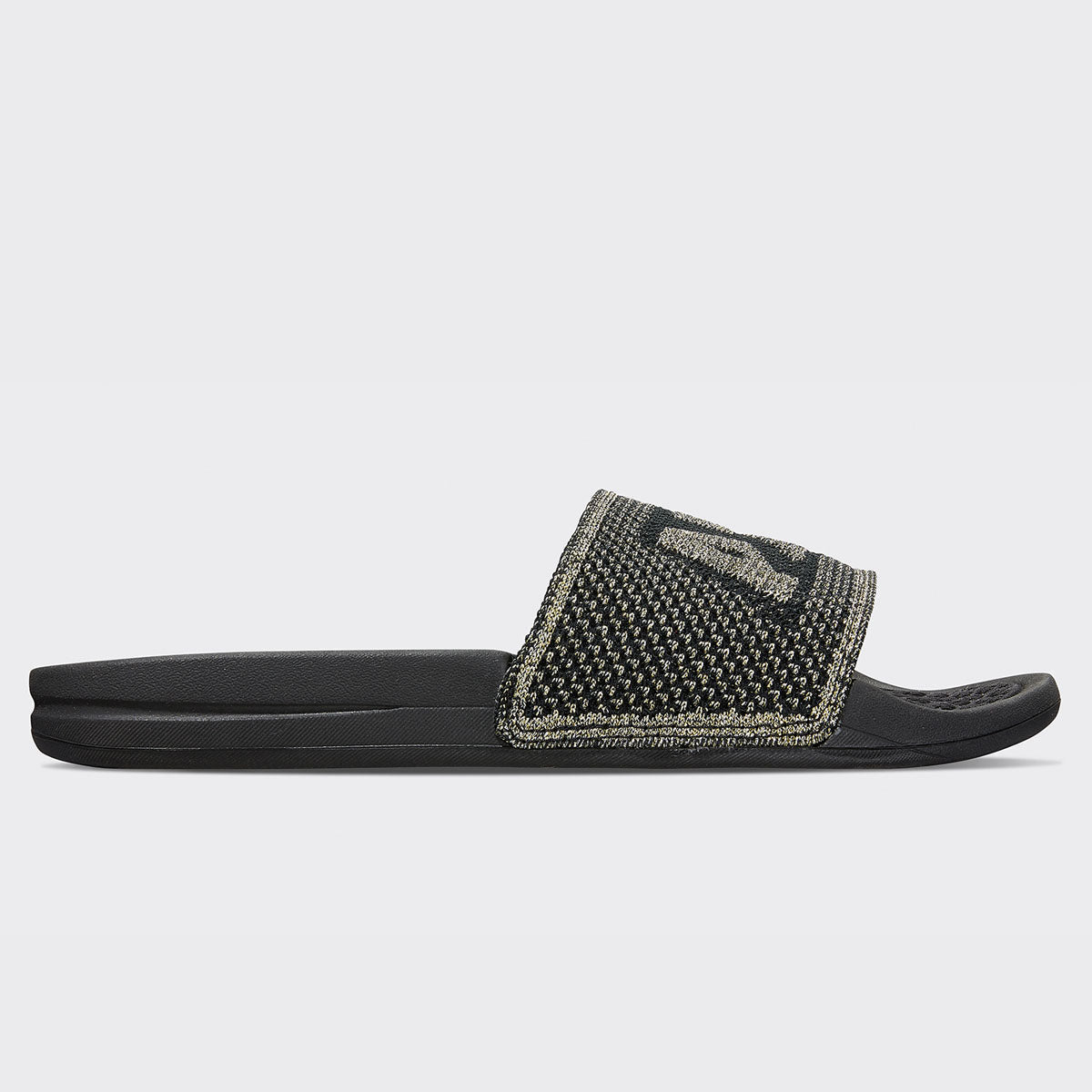 Men's Big Logo TechLoom Slide Black / Gold / Silver