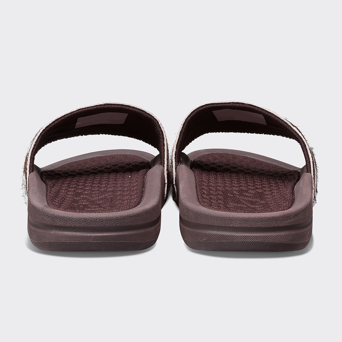 Men's Iconic Slide Deep Brown / White / Cow