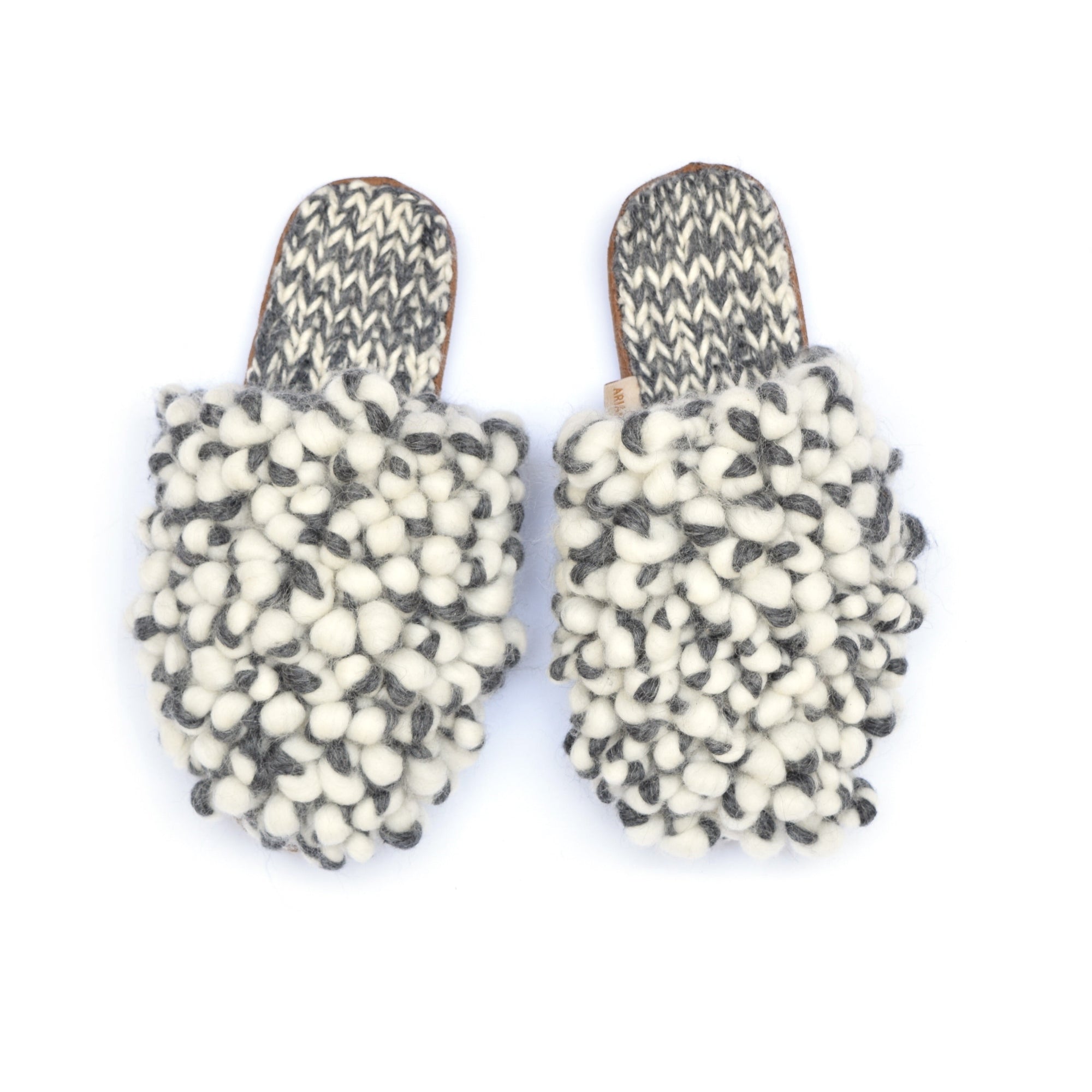 Loop Scuff Alpaca Slipper Grey - Ariana Bohling
