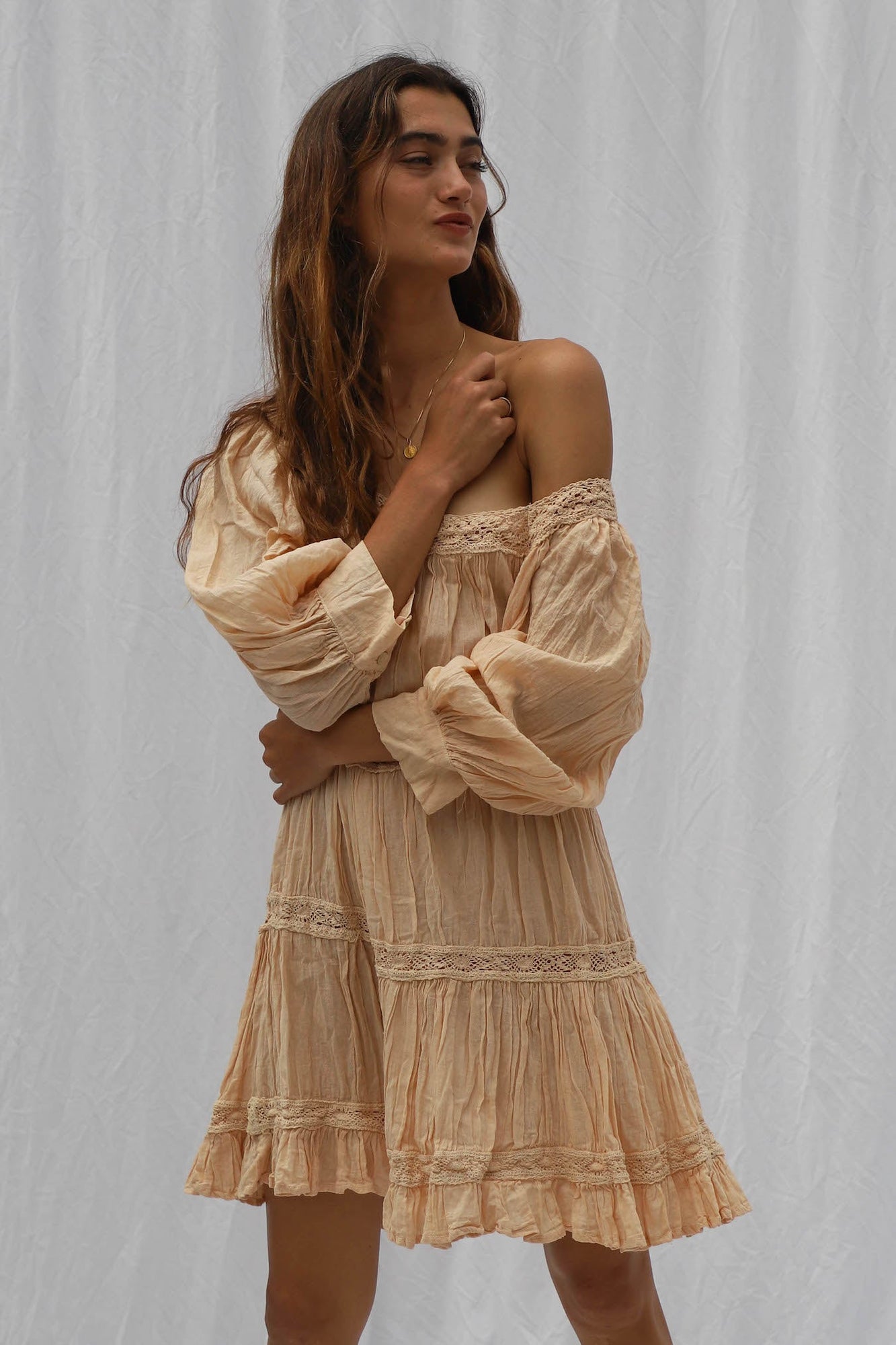Almond Mini Dress / Jibarita Golden Hour