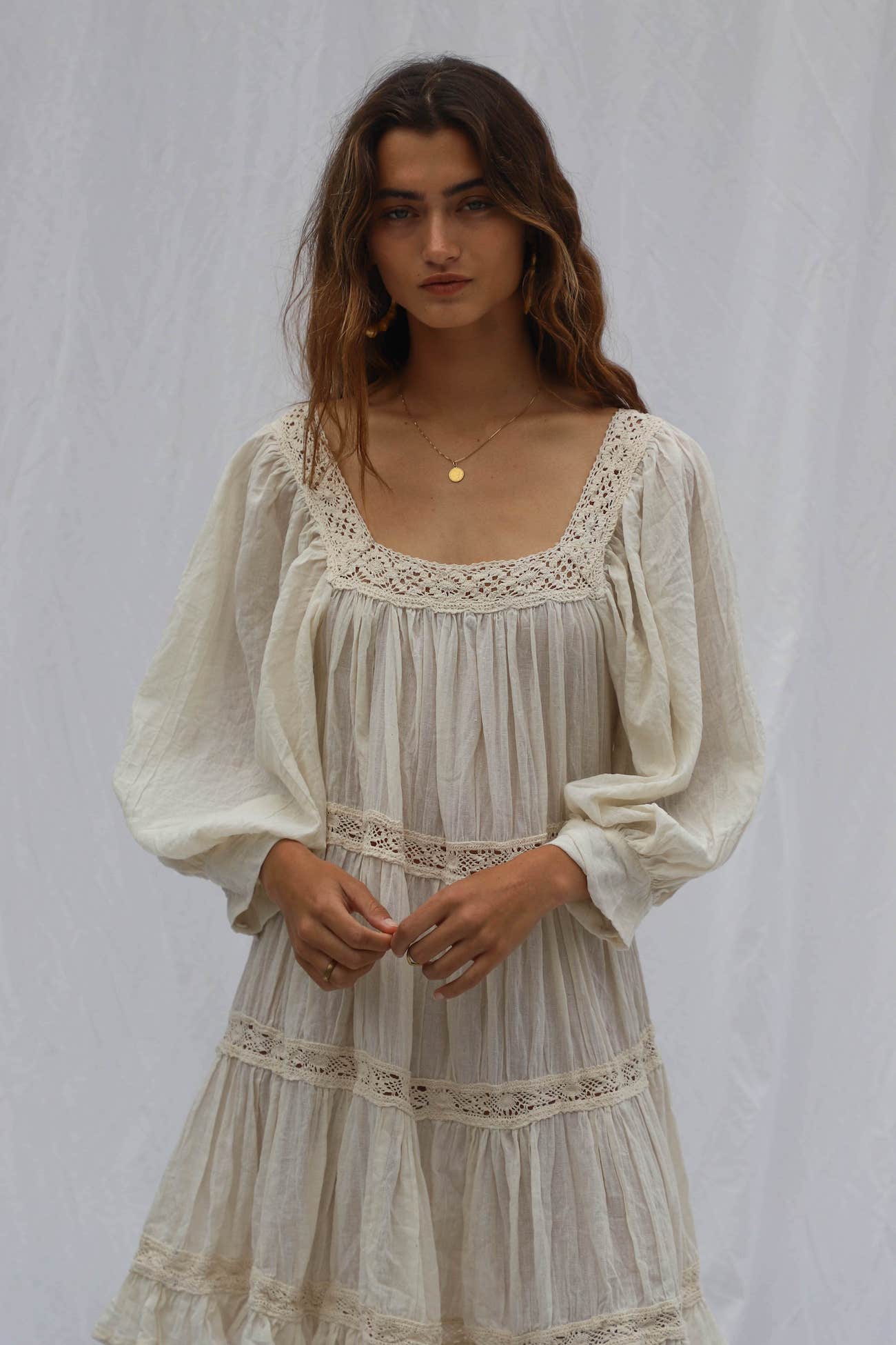 Almond Mini Dress / Jibarita Natural