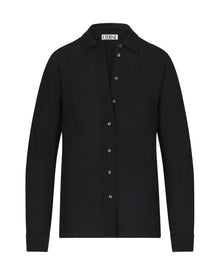 Jolene Button Down Top Black SWIM ÉTERNE 