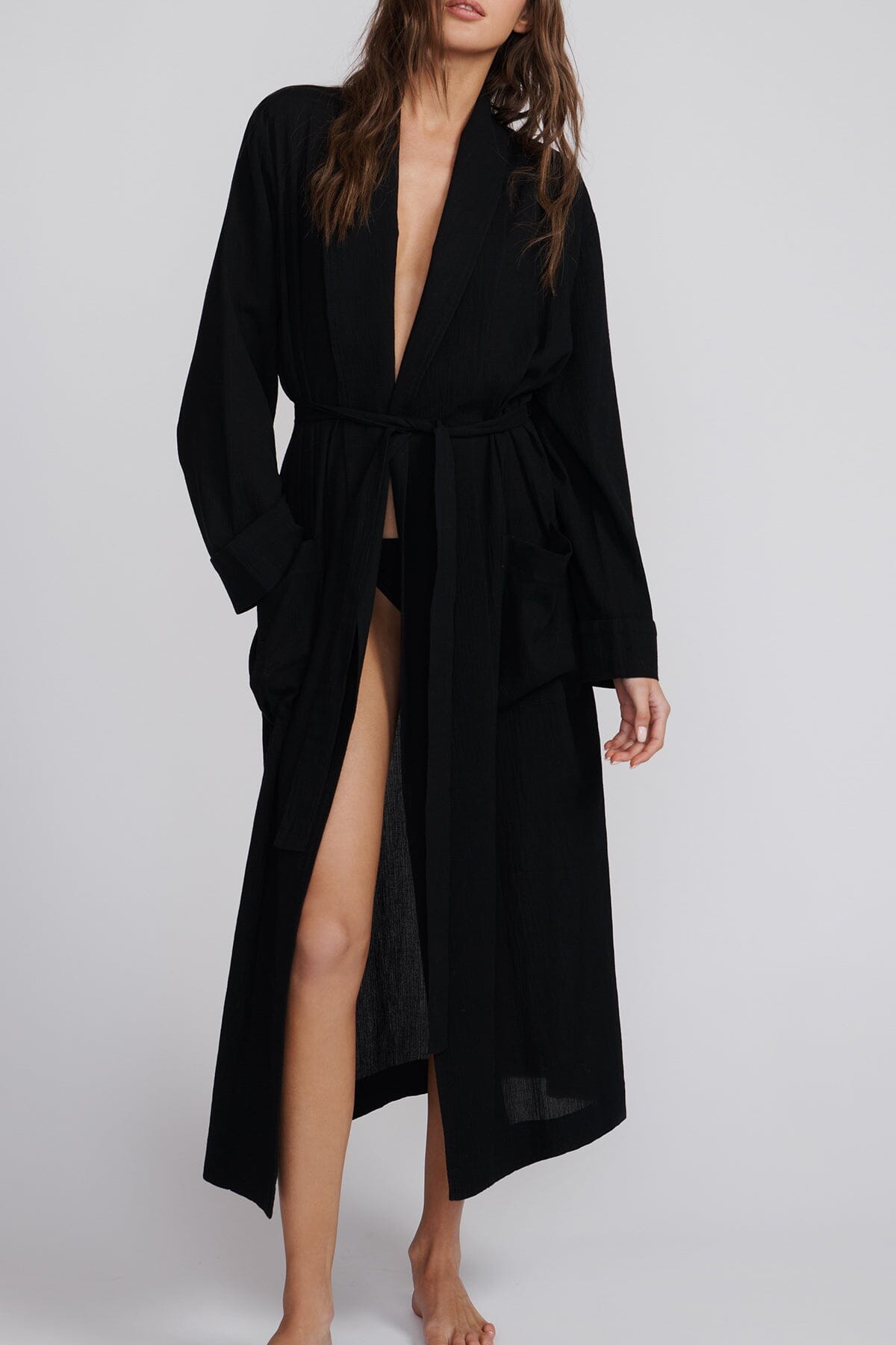 Lennon Robe Black SWIM ÉTERNE 