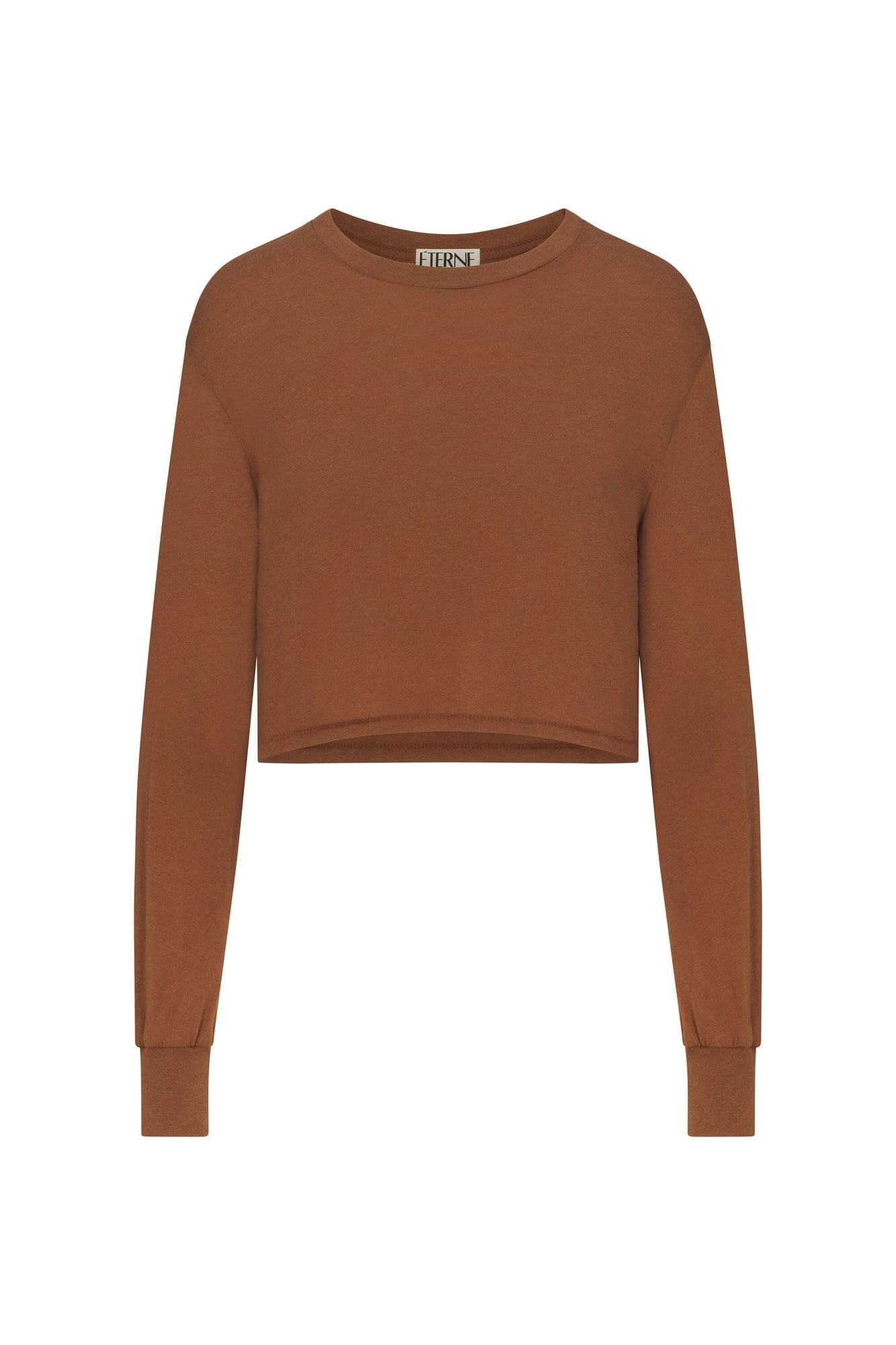 Long Sleeve Cropped T-Shirt Earth TOPS ÉTERNE 