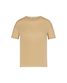 Short Sleeve Boyfriend T-Shirt Sand TOPS ÉTERNE 